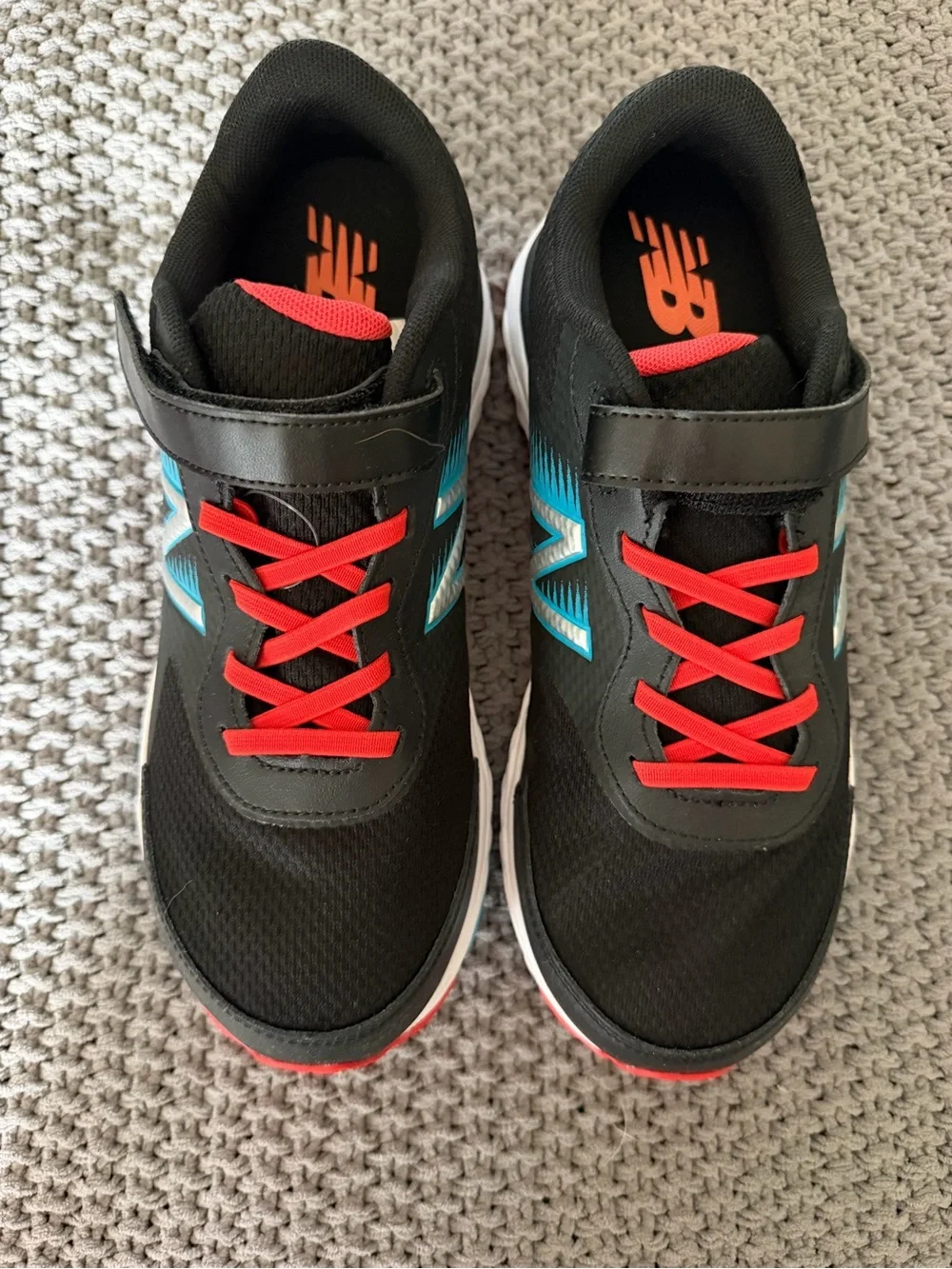 New Balance Size 7 Youth, Extra Wide Black Sneakers